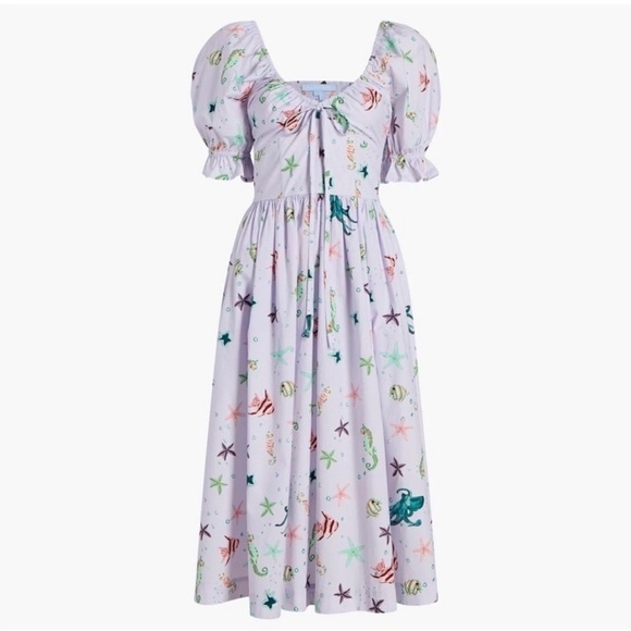 EUC Hill house lilac Ophelia dress in Sea Creatures - Picture 3 of 11